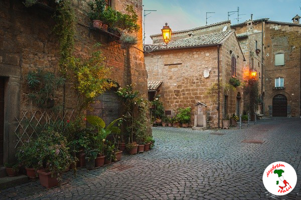 Streets of Orvieto in Umbria